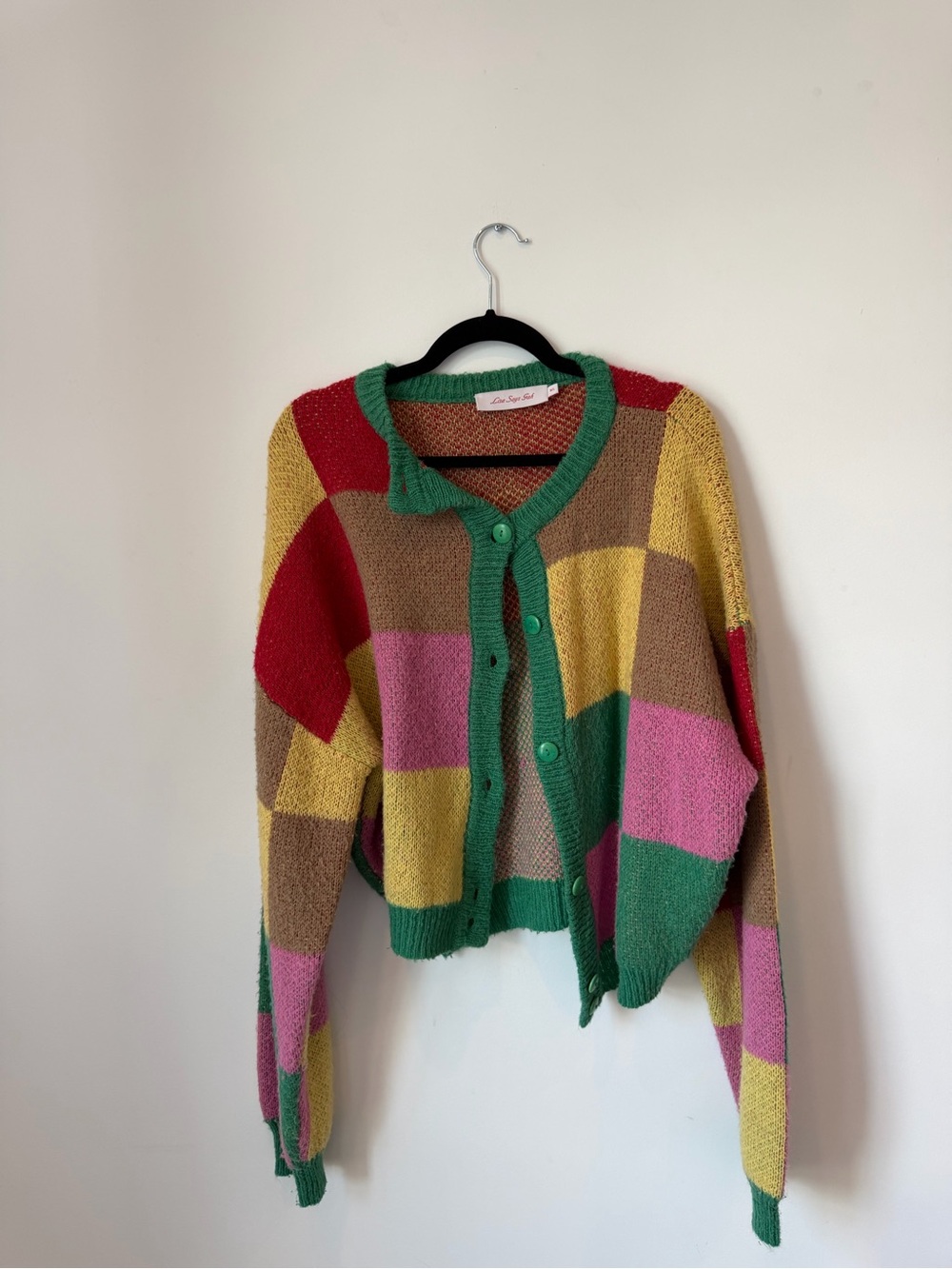 Lisa Says Gah Disco Check Lauda Cardigan - Picture 2 of 2